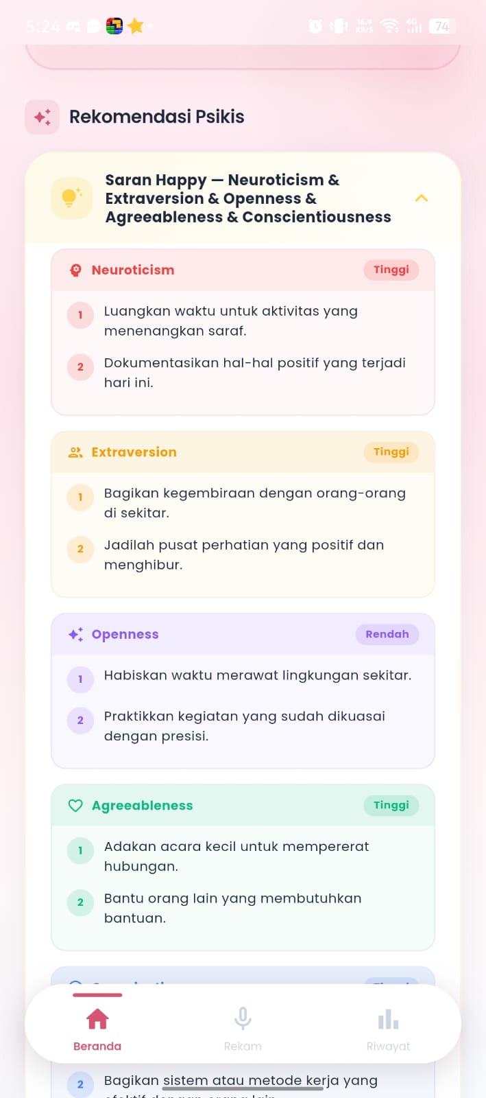 Saran Personal